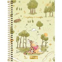 Caderno Espiral 1/4 Capa Dura Pooh 80 Folhas.