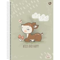 Caderno Espiral 1/4 Capa Dura SO Cute - 80 Folhas - Pacote com 10