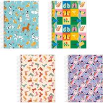 Caderno Espiral 1/4 Capa Dura Stella 80 Folhas - Pacote com 05