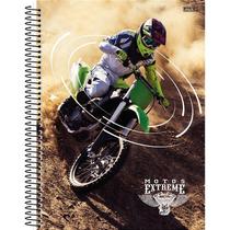 Caderno Espiral 1/4 Capa Dura Super Motos 80F PCT com 10