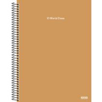 Caderno Espiral 1/4 World Class Bege - 80 Folhas - São Domingos