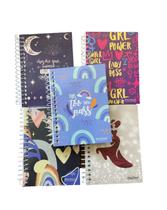 Caderno Espiral 1/8 Capa Dura 80 Folhas Escolar-15 unidades