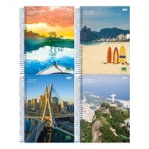Caderno Espiral 1/8 Capa Dura 96F Brasilidade Jandaia