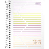 Caderno Espiral 1/8 Neon Kori Tilibra 80 Folhas sem Pauta