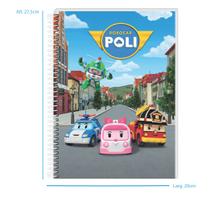Caderno Espiral 1 Matéria Robocar Poli 80F