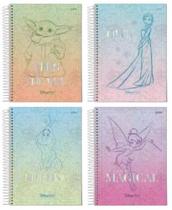 Caderno espiral 175x242mm 1x1 80fls disney 100th 75167 24 jandaia