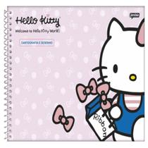 Caderno espiral 275x200mm cd cart 80fls hello kitty fsc jandaia 72983 24