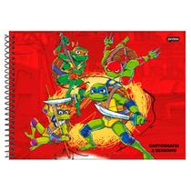 Caderno espiral 275x200mm cd cart 80fls tartarugas ninja 7705925 Caderno espiral 275x200mm cd cart 80fls tartarugas ninja 7705925