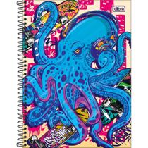 Caderno Espiral 4-Fun - Polvo Skatista - 80 Folhas - Tilibra