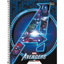 Caderno Espiral Avengers Capa Dura 1 Matéria 80 folhas A
