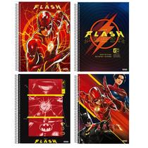 Caderno Espiral Capa Dura 01 Matéria - 80 Folhas - The Flash - São Domingos