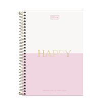 Caderno Espiral Capa Dura 1/4 Happy 80F Tilibra