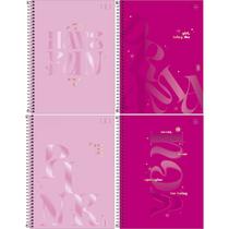 Caderno Espiral Capa Dura 10x1 - 160 Folhas - Love Pink - Tilibra