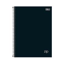 Caderno Espiral Capa Dura 10x1 - 160 Folhas - Zip Preto - Tilibra UNICA