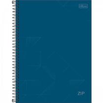 Caderno Espiral Capa Dura 160F Zip Azul Tilibra