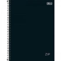 Caderno Espiral Capa Dura 160F Zip Preto Tilibra