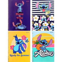 Caderno Espiral Capa Dura 1x1- 80 Folhas - Stitch - Starschool UNICA Caderno Espiral Capa Dura 1x1- 80 Folhas - Stitch - Starschool UNICA