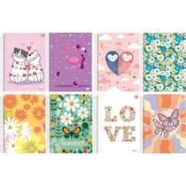 Caderno Espiral Capa Dura 1x1 - 96 Folhas - Animativa Feminino - São Domingos