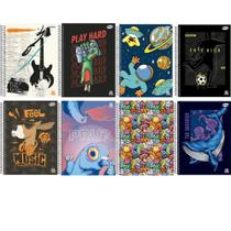 Caderno Espiral Capa Dura 1x1 - 96 Folhas - Animativa Masculino - São Domingos