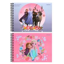 Caderno Espiral Capa Dura Cartografia e Desenho - 80 Folhas - Frozen - StarSchool