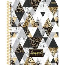 Caderno Espiral Capa Dura Colegial 1 Matéria Happen 80 Folhas SD