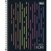 Caderno Espiral Capa Dura Colegial 1 Matéria Neon Kori 80 Folhas Tilibra