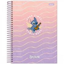 Caderno Espiral Capa Dura Colegial 1 Matéria Stitch 80 Folhas Foroni 3304