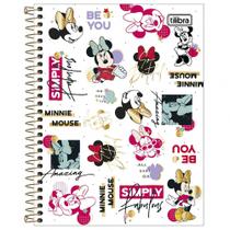 Caderno Espiral Capa Dura Colegial 10 Matérias 160 Folhas Minnie Tilibra (SKU 13381)