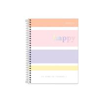 Caderno Espiral Capa Dura Colegial Happy Colorido Tilibra