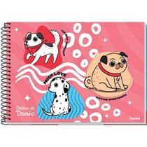 Caderno Espiral Capa Dura Desenho Pet Fun 80 Folhas CREDEAL Estampa 1