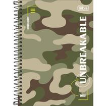 Caderno Espiral Capa Dura Hide 192 Folhas 12 Matérias