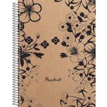 Caderno Espiral Capa Dura Paper Kraft Feminino 160 Folhas São Domingos