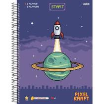 Caderno Espiral Capa Dura Pixel 80 Folhas São Domingos