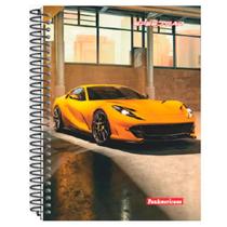 Caderno Espiral Capa Dura Speed Car 15 Matérias 210 Folhas