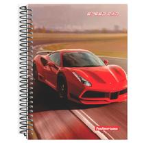 Caderno Espiral Capa Dura Speed Car 15 Matérias 210 Folhas