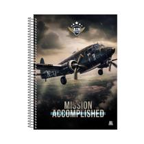 Caderno espiral capa dura univ. air attack 1m 80f animativa