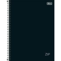 Caderno Espiral Capa Dura Universitário 1 Matéria (80 Folhas) ou 10 Matérias (160 Folhas) Zip Preto Tilibra