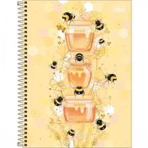 Caderno espiral capa dura universitário 1 matéria honey bee 80 folhas - TILIBRA