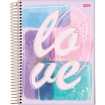 Caderno Espiral Capa Dura Universitário 1 Matéria La Creme 80 Folhas JANDAIA