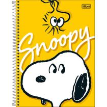 Caderno Espiral Capa Dura Universitário 1 Matéria Snoopy 80 Folhas - Cabeça Do Snoopy