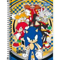 Caderno Espiral Capa Dura Universitário 10 Matérias 160 Folhas Sonic TILIBRA Estampa 2