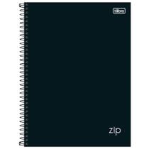 Caderno Espiral Capa Dura Universitário 10 Matérias 160 Folhas Zip Tilibra Preto
