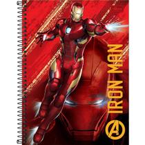 Caderno Espiral Capa Dura Universitário 10 Matérias Avengers 160 Folhas TILIBRA