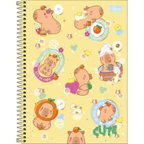 Caderno Espiral Capa Dura Universitário 10 Matérias Capyclub 160 Folhas - Capa Amarela - Be Chill Caderno Espiral Capa Dura Universitário 10 Matérias Capyclub 160 Folhas - Capa Amarela - Be Chill