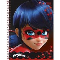 Caderno espiral capa dura universitário 10 matérias miraculous: ladybug - 200 folhas - Tilibra