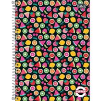 Caderno Espiral Capa Dura Universitário 10 Matérias Pepper Feminino 160 Folhas