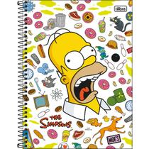 Caderno Espiral Capa Dura Universitário 10 Matérias Simpsons 160 Folhas - Cabeça Do Homer - Fundo Branco Caderno Espiral Capa Dura Universitário 10 Matérias Simpsons 160 Folhas - Cabeça Do Homer - Fundo Branco