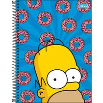 Caderno Espiral Capa Dura Universitário 10 Matérias Simpsons 160 Folhas - Homer - Fundo Azul Caderno Espiral Capa Dura Universitário 10 Matérias Simpsons 160 Folhas - Homer - Fundo Azul