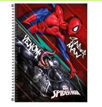 Caderno Espiral Capa Dura Universitário 10 Matérias Spider-Man 160 Folhas - Tilibra