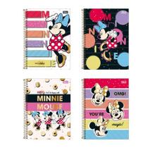 Caderno espiral capa dura universitário 10x1 160 folhas Minnie - Tilibra